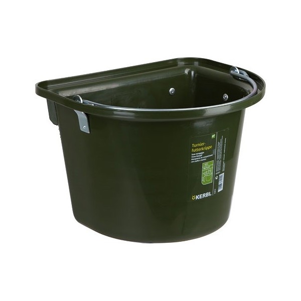 Comedero Kerbl PVC con colgadores de metal para caballos