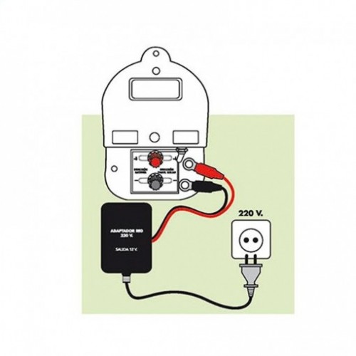 Adaptador red 220 V salida 12 V para pastor impacto 12 V