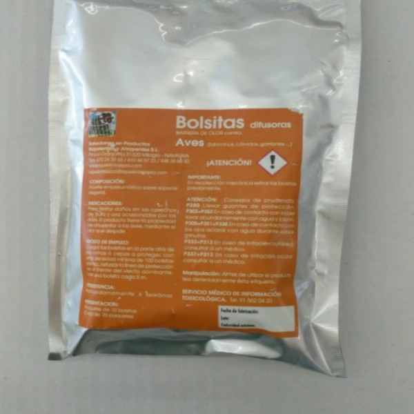 Repelente para aves en bolsitas .GRAN PERSISTENCIA