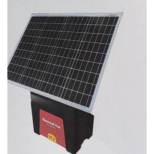 Pastor eléctrico SPEEDRITE CB 5000 + batería de 12 v 75 A/h + panel solar 65 w