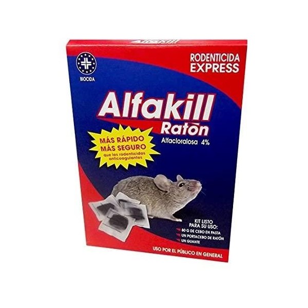 Raticida ALFAKILL ratón 200 gr más rápido y seguro
