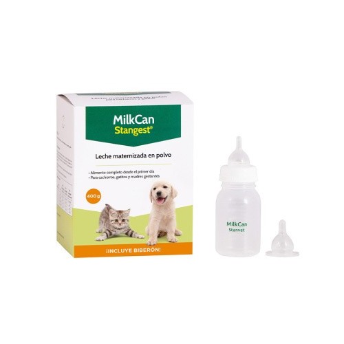Milkcan leche de sustitución para cachorros y gatitos con biberon incluido