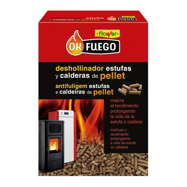 Deshollinador OK FUEGO estufa + caldera pellet 1.5 kg