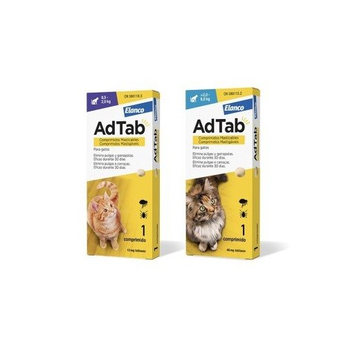 AdTab comprimido masticable antiparasitario para gatos