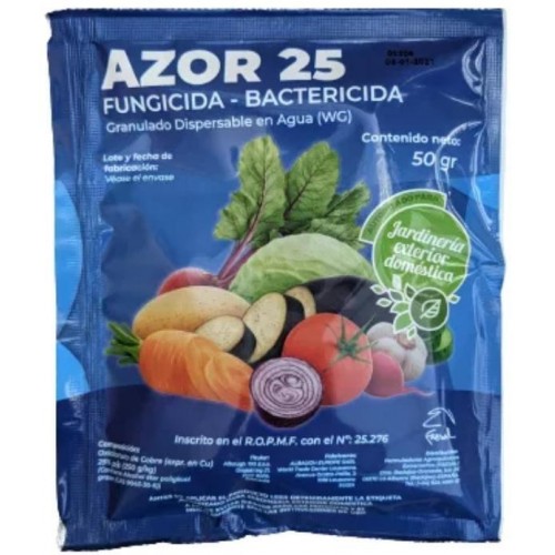 Fungicida bactericida AZOR 25 envase 50 gr