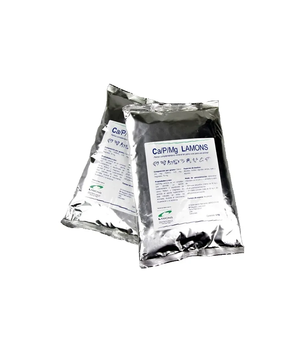 Pienso complementario Ca /P /Mg LAMONS de 1 kg polvo oral para uso animal
