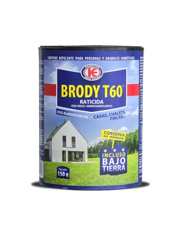 Raticida cebo fresco BRODY T60 150 g contra roedores de campo ,ratones y ratas