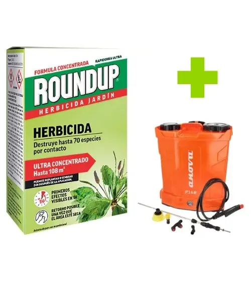 Herbicida Roundup Eco 250 ml + Pulverizador Anova Batería 16 litros -1