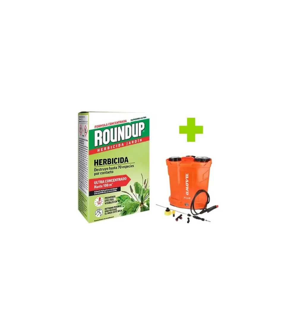 Herbicida Roundup Eco 250 ml + Pulverizador Anova Batería 16 litros -1