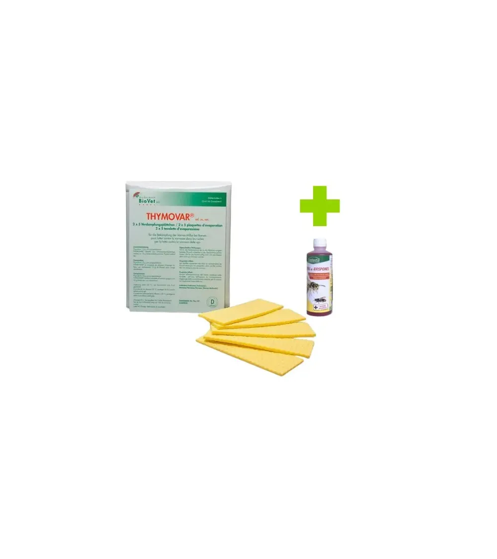 Tratamiento Varroa Thymovar + Atrayente concentrado para avispas y avi