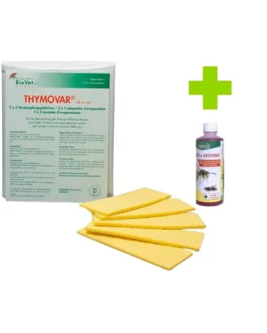 Tratamiento Varroa Thymovar + Atrayente concentrado para avispas y avi
