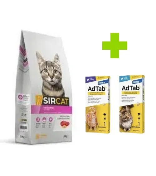 Pienso para gatos Sircat 3 kg + AdTab comprimido masticable