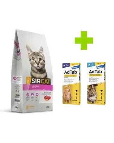 Pienso para gatos Sircat 3 kg + AdTab comprimido masticable
