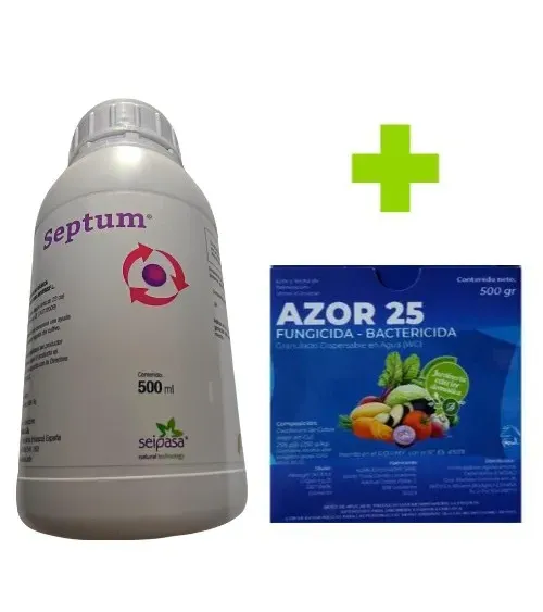 Fungicida Natural Ecológico Septum 1 l + Fungicida Bactericida Azor
