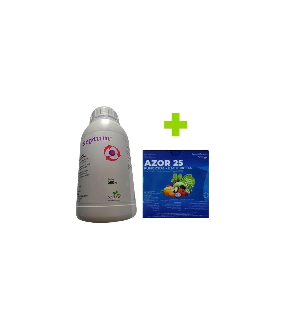 Fungicida Natural Ecológico Septum 1 l + Fungicida Bactericida Azor