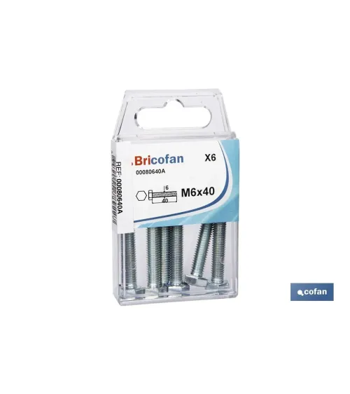 BL 6 UDS. DIN-933 M-6X40 Z