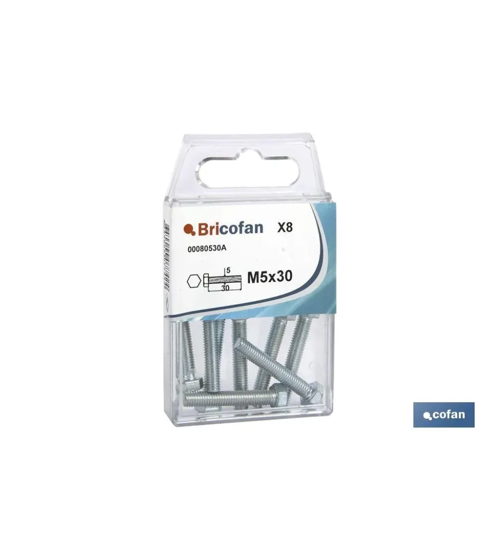 BLÍSTER DE 6 UDS. DIN-933 M-6X40 ZINC VENTA UNITARIA