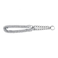 Collar estrangulador doble cadena. Medidas: cuello 40 cm, ancho 2.5mm.