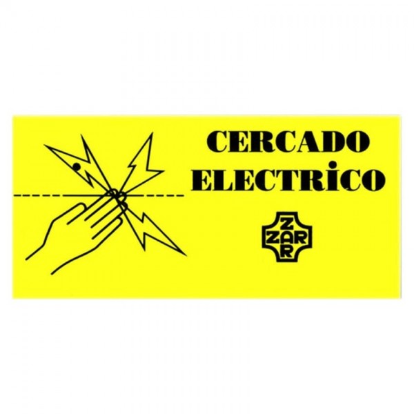 Cartel indicador de cerca eléctrica