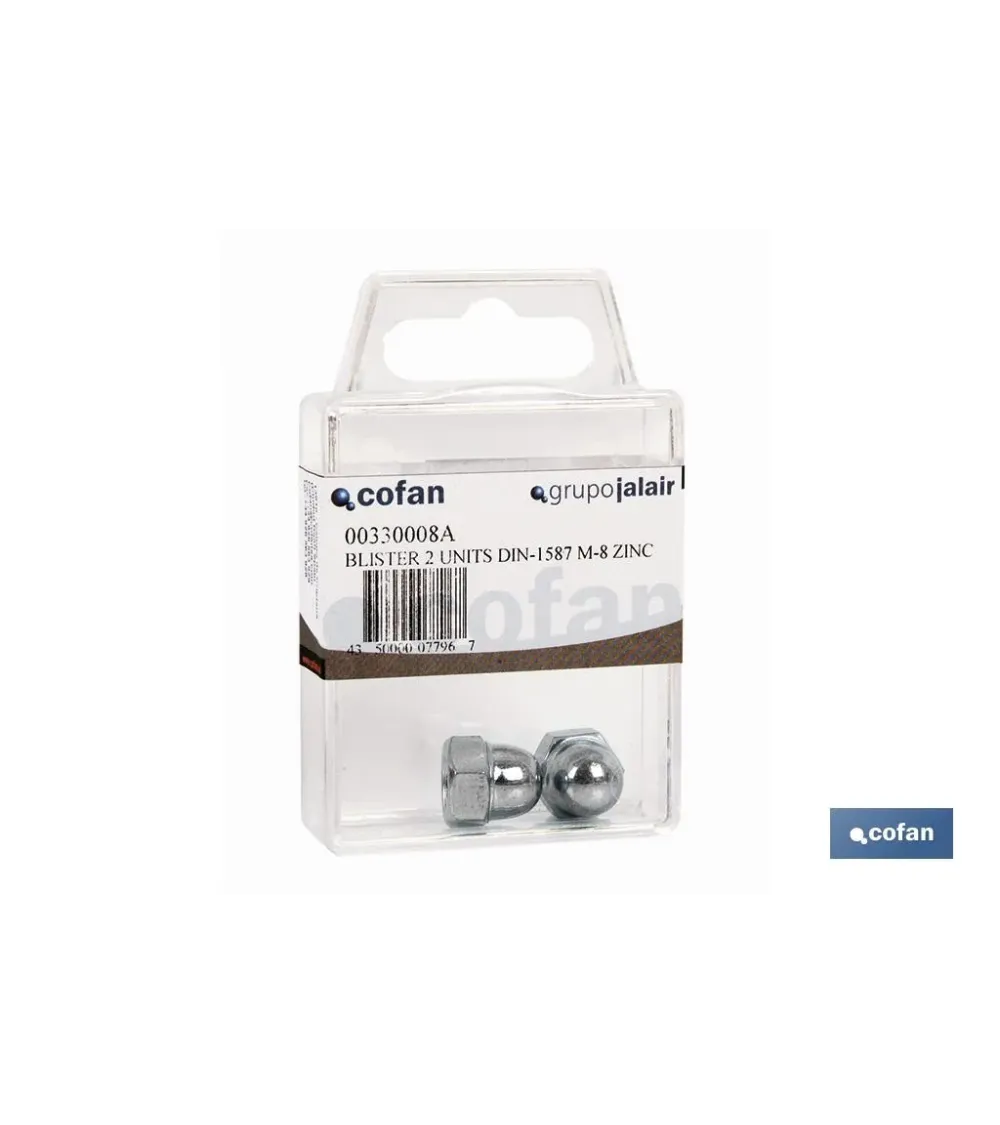 BLÍSTER DE 4 UDS. DIN-1587 M-6 ZINC VENTA UNITARIA