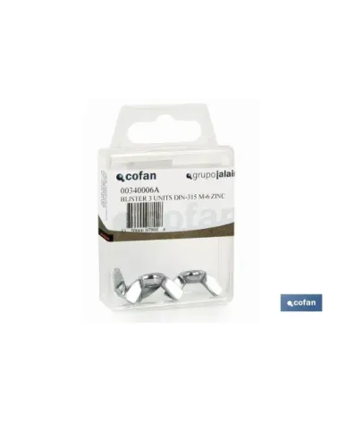 BLÍSTER DE 6 UDS. DIN-315 M-4 ZINC VENTA UNITARIA