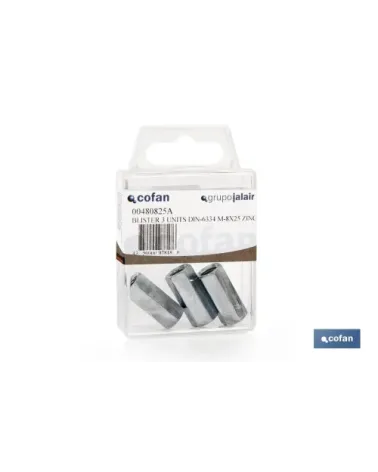 BLÍSTER DE 2 UDS. DIN-6334 M-10X30 ZINC VENTA UNITARIA