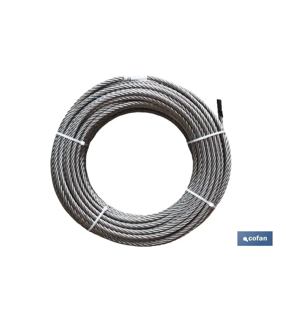 ROLLO CABLE GALVANIZADO 50 MTS. 4MM.