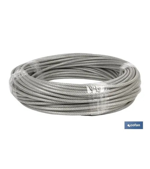 CABLE ACERO (10mm) 8X10MM  6X19+1 PLAST. (25 M)