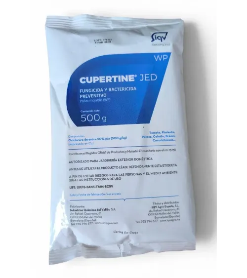 Fungicida y bactericida preventivo CUPERTINE JED 500 G