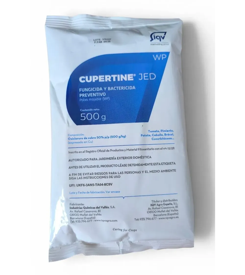Fungicida y bactericida preventivo CUPERTINE JED 500 G