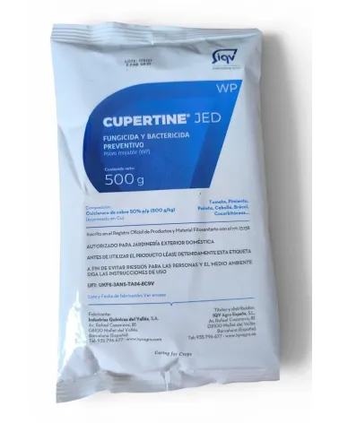 Fungicida y bactericida preventivo CUPERTINE JED 500 G