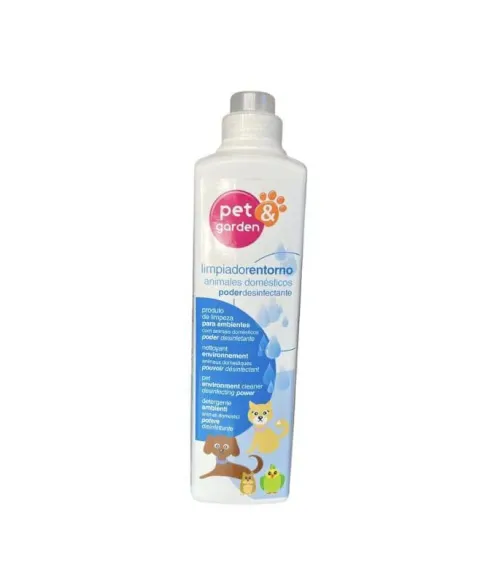 Limpiador PET GARDEN  entorno animales domésticos con poder desinfectante 1 litro