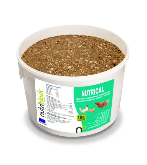 Bloque mineral NUTRICAL 4 kg especial para aves ponedoras ,camperas y broilers