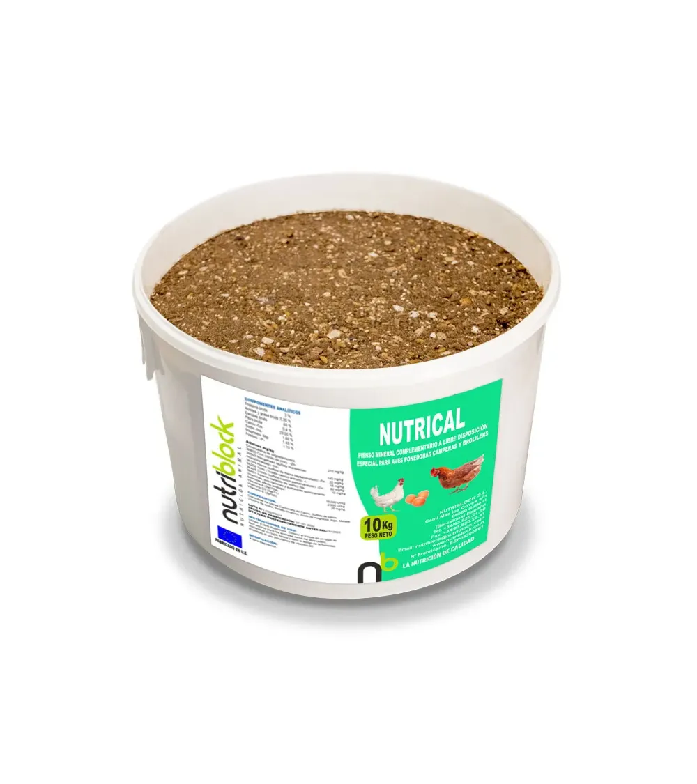 Bloque mineral NUTRICAL 4 kg especial para aves ponedoras ,camperas y broilers