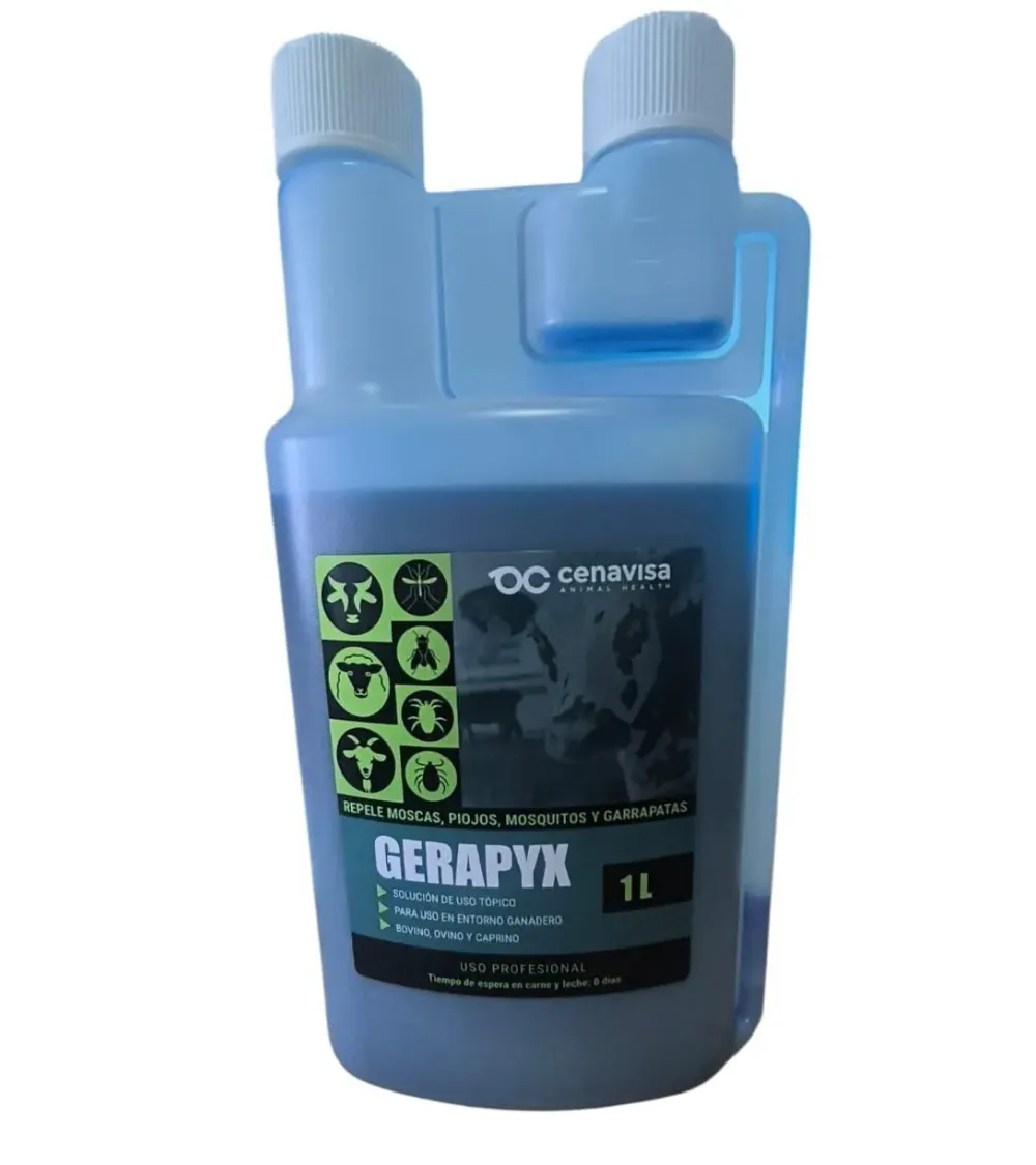 Repelente moscas ,mosquitos ,piojos y garrapatas GERAPYX 1 litro ¡¡¡ PORTES GRATIS !!!