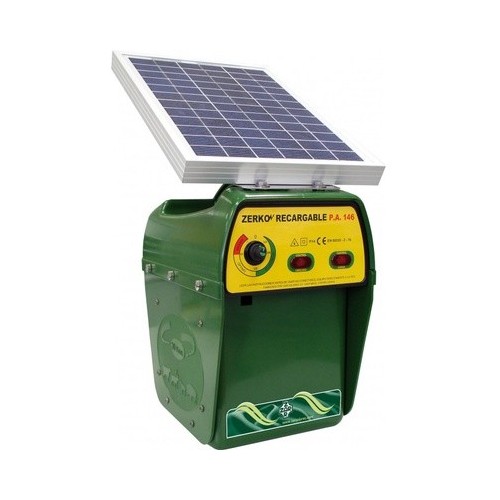 Pastor eléctrico  recargable ZERKO solar con panel 10 w