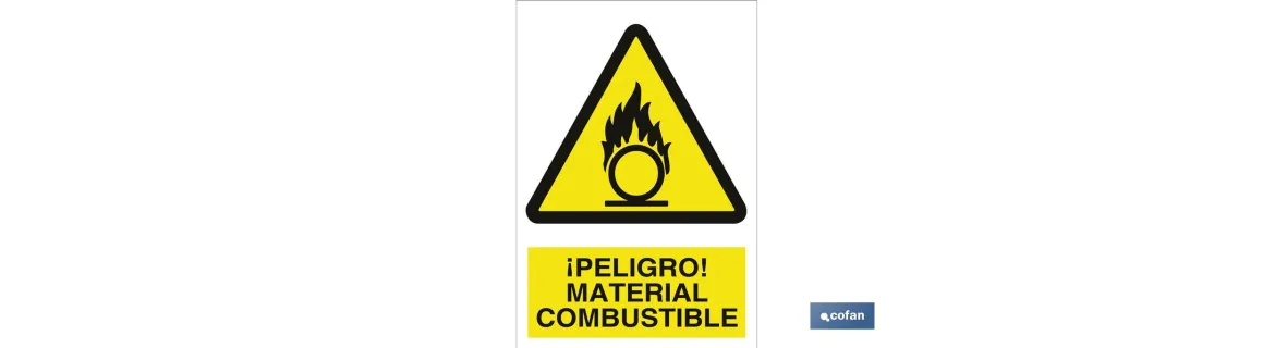¡Peligro! material combustible