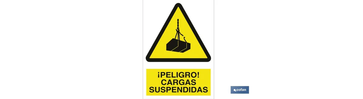 ¡Peligro! cargas suspendidas