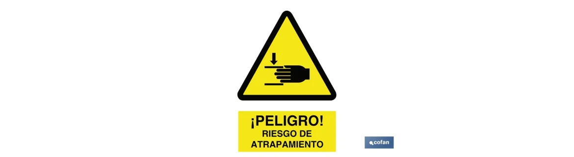 ¡Peligro! riesgo de atrapamiento