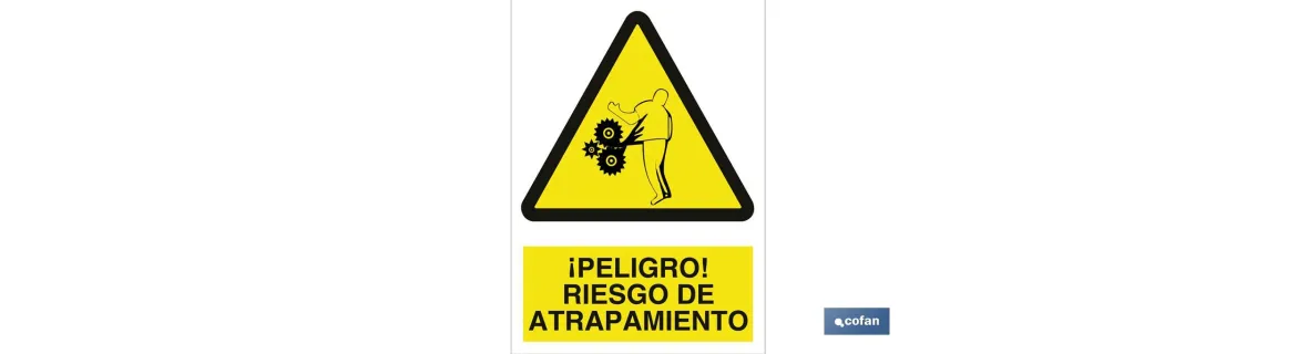 ¡Peligro! riesgo de atrapamiento