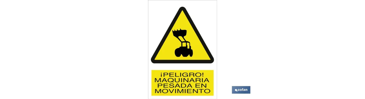 ¡Peligro! maquinaria pesada en movimiento