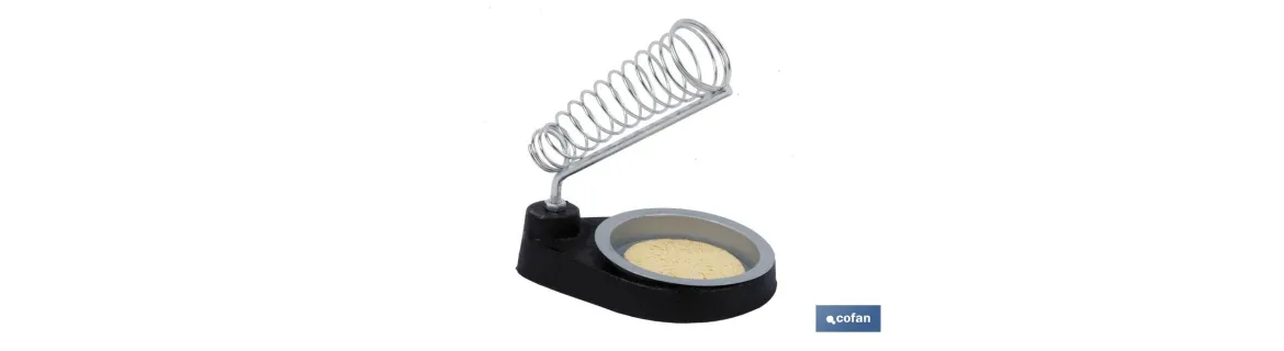 Soporte para soldar Estáño | Resorte metálico unido a la base circular | Longitud 170 mm