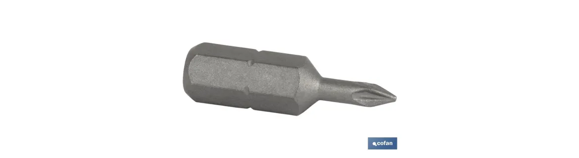 Puntas Pozidrive de atornillar en 1/4\" | Con huellas desde PZ 0, PZ 1, PZ 2 y PZ 3 | Versiones de 25 y 50 mm de longitud