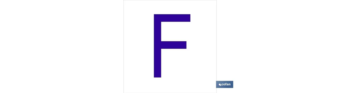 F Letra en glasspack