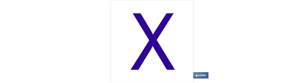 X Letra en glasspack