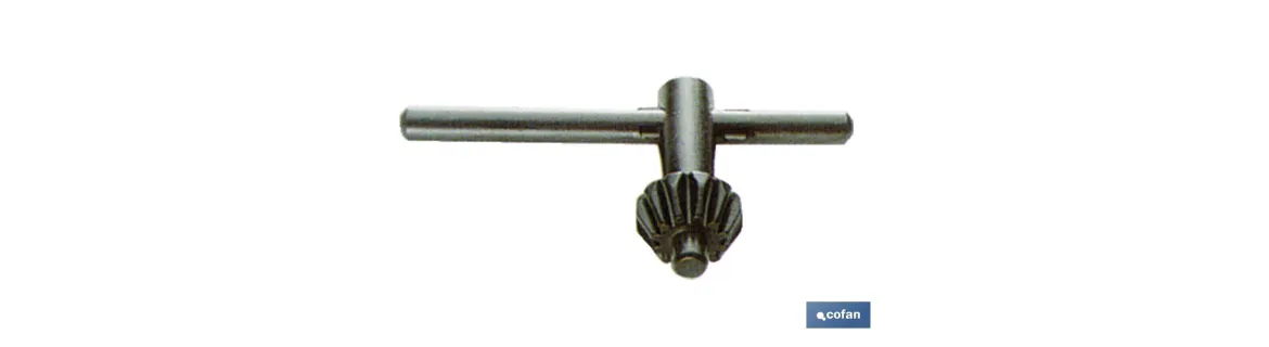 Llave de recambio para mandril con cierre manual