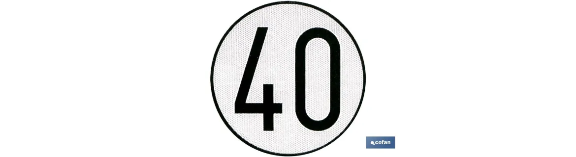 Disco V-4 limitación velocidad (40 km/h)