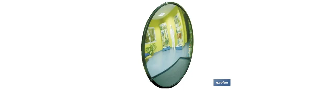 Espejo Interior | 30 cm o 45 cm | Soporte de Pared Incluido | Ángulo de Visión 130° | Para Aparcamientos o Supermercados