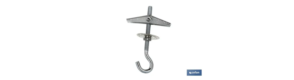 Palomilla con muelle gancho | Métricas Ø 4, 5, 6 y 8 mm | Para hormigón hueco, escayola y cartón yeso