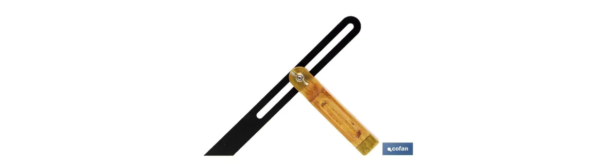 Escuadra biselada regulable | Medidas: 250 mm | Mango de madera | Hoja de acero inoxidable